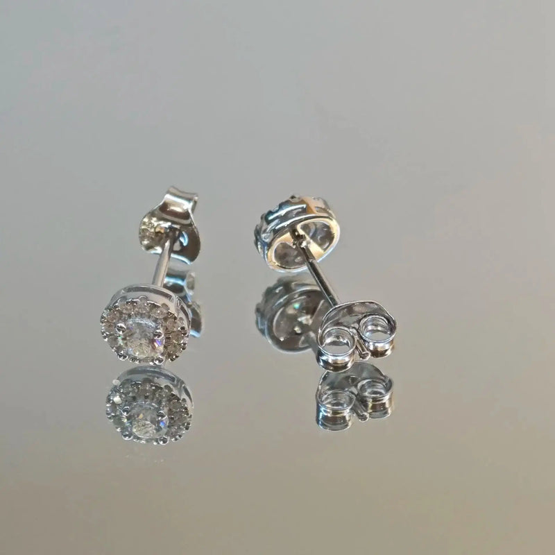 Sterling Silver White 0.32ctw Moissanite Stud Earrings for Women