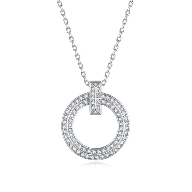 925 Sterling Silver VVS1 D Color Moissanite Diamond Pendant Necklace for Women