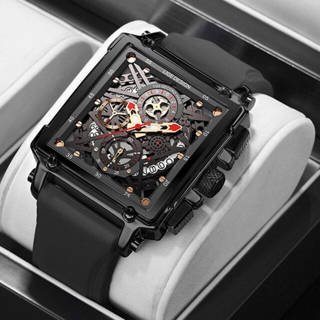 Quartz Luminous Soft Strap Date Watch for Men