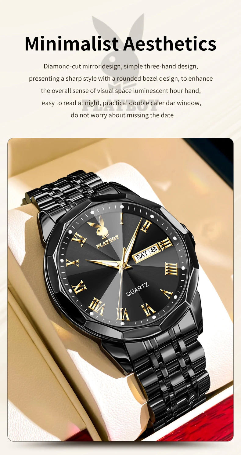 Stainless Steel Quartz Watch for Men