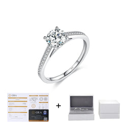 925 Sterling Silver 1CT Moissanite Ring for Women