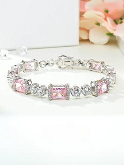 925 Sterling Silver Full Diamond Bracelet Set for Women