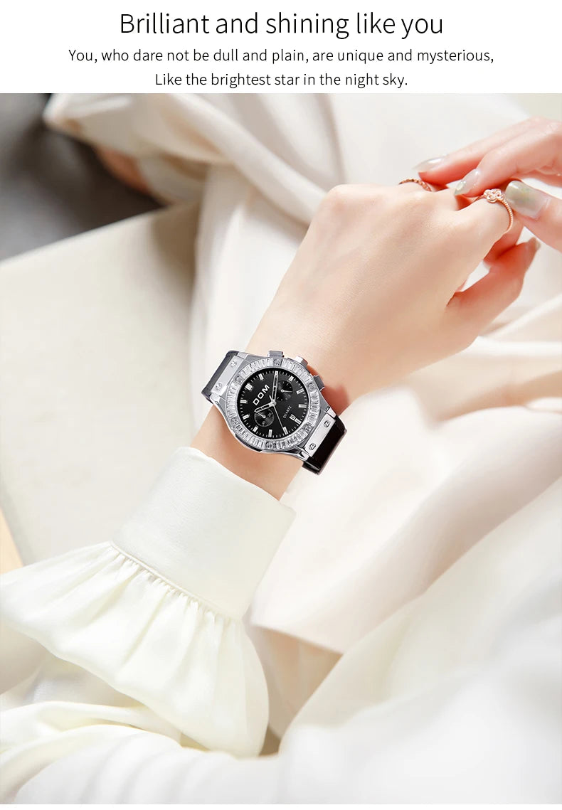 Leather Ultra-Thin Quartz Watch for Women