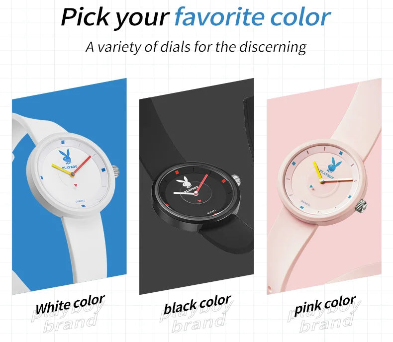 Silicone Silicone Strap Quartz Watch for Women