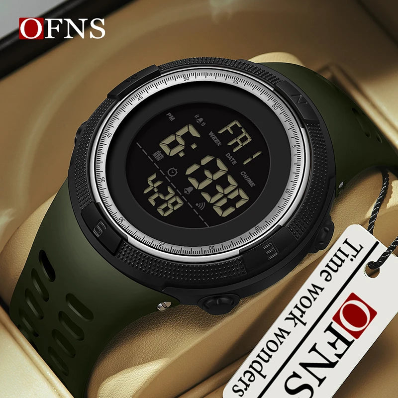 Stainless Steel Digital Military Sport Watch for Men