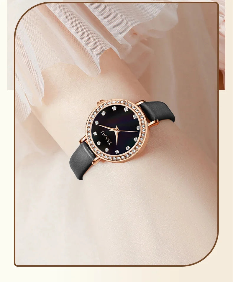 Stainless Steel Multifunctional Waterproof Quartz Watch for Women