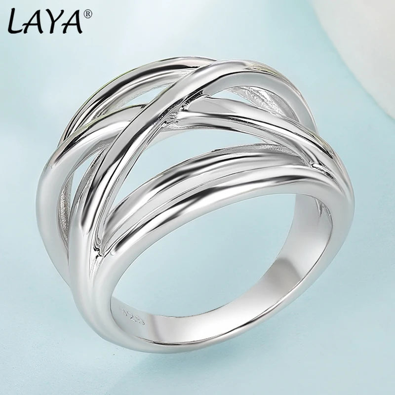 Sterling Silver Rope Chain Ring with Hoop Lock for Women