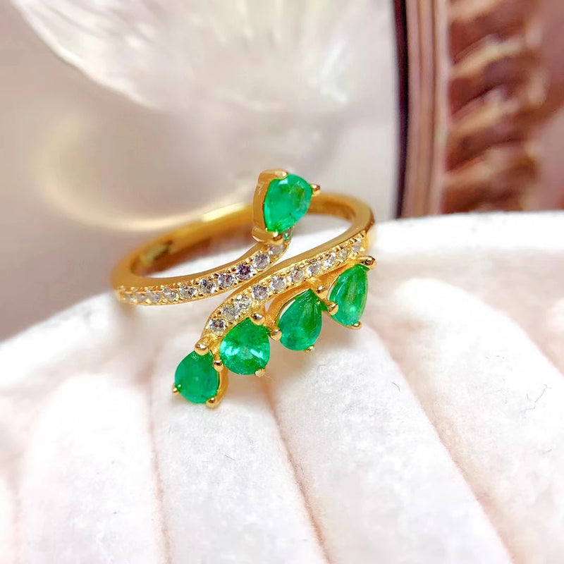 925 Sterling Silver Emerald/Ruby/Sapphire Rings for Women