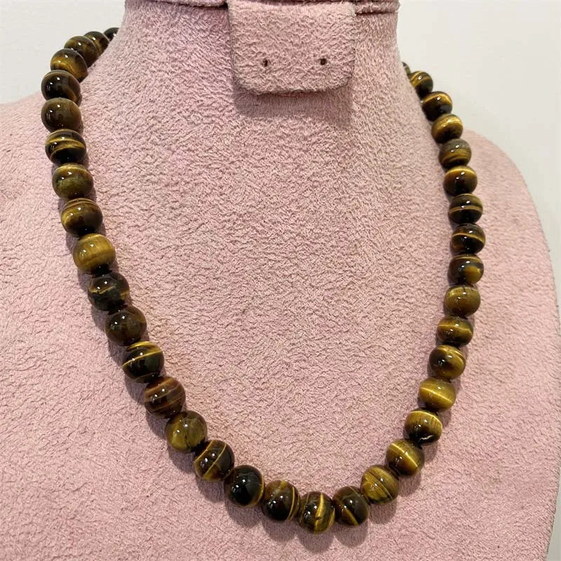 Gold Filled Yellow Tiger Eye Necklace for Women