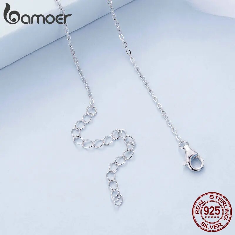 Sterling Silver Shell Pearl Lily of the Valley Pendant Necklace for Women