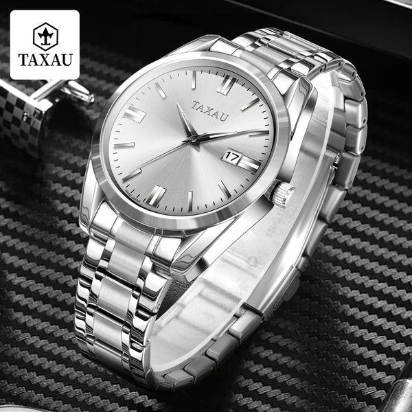 Stainless Steel Casual Quartz Watch for Men