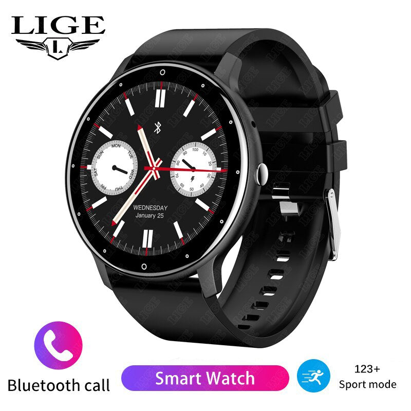 Stainless Steel Smart Watch with Bluetooth, Call, Voice Assistant, Custom Dial, and Blood Oxygen Monitoring for Men