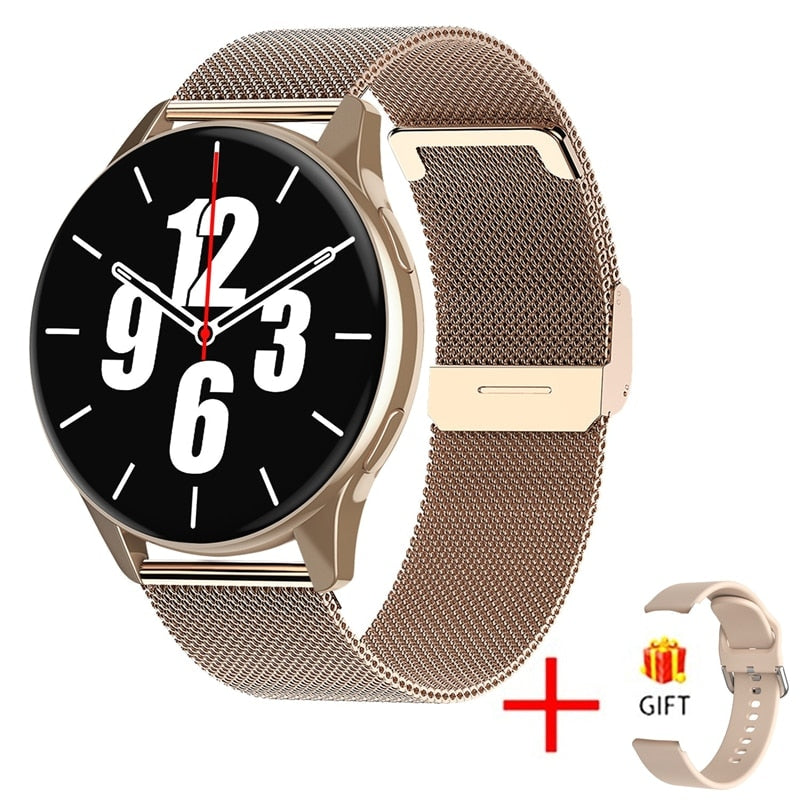 Stainless Steel Smart Watch with Heart Rate, Blood Pressure Monitoring, and Bluetooth Calling for Men.