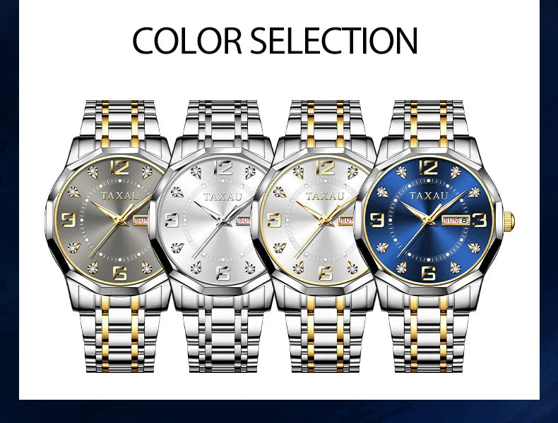 Stainless Steel Luxury Quartz Watch with Original Design for Men.