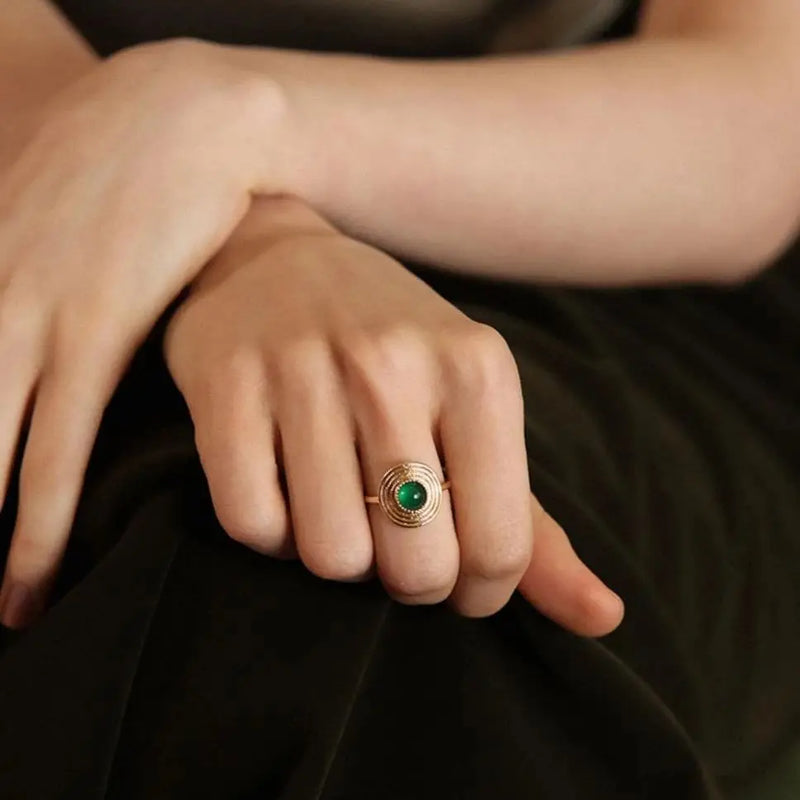 Sterling Silver Emerald Ring