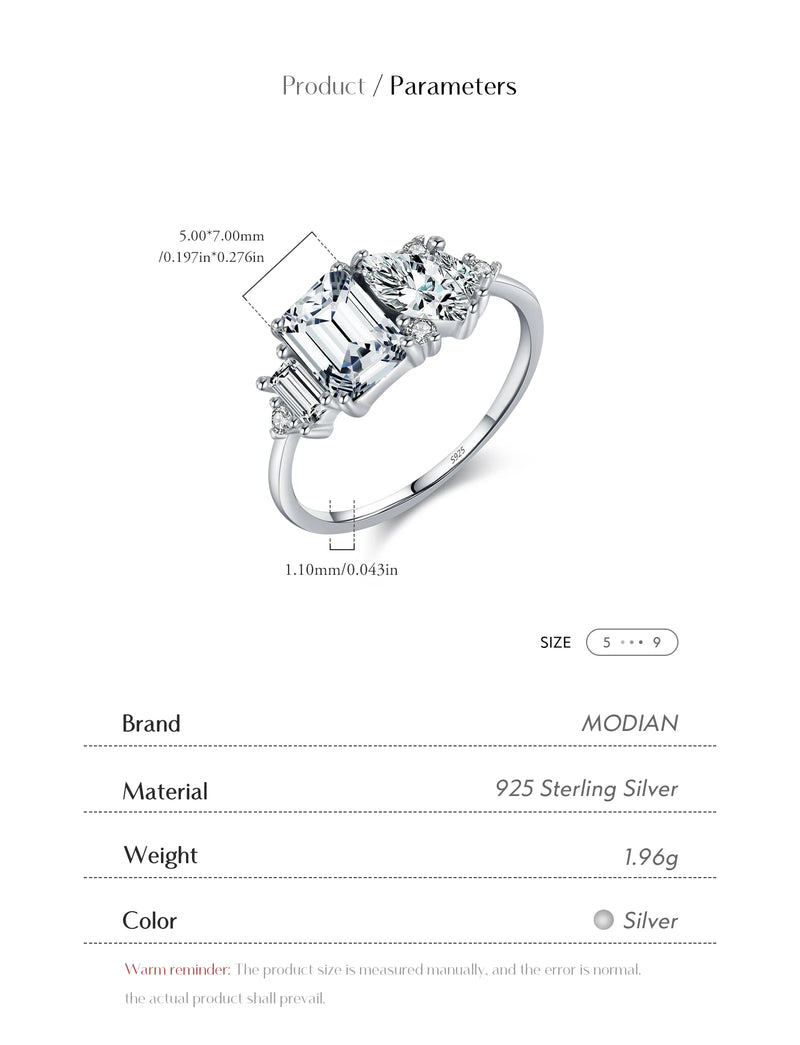 925 Sterling Silver Marquise Cubic Zirconia Ring for Women