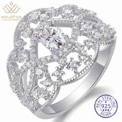 925 Sterling Silver Moissanite Diamonds Wedding Band