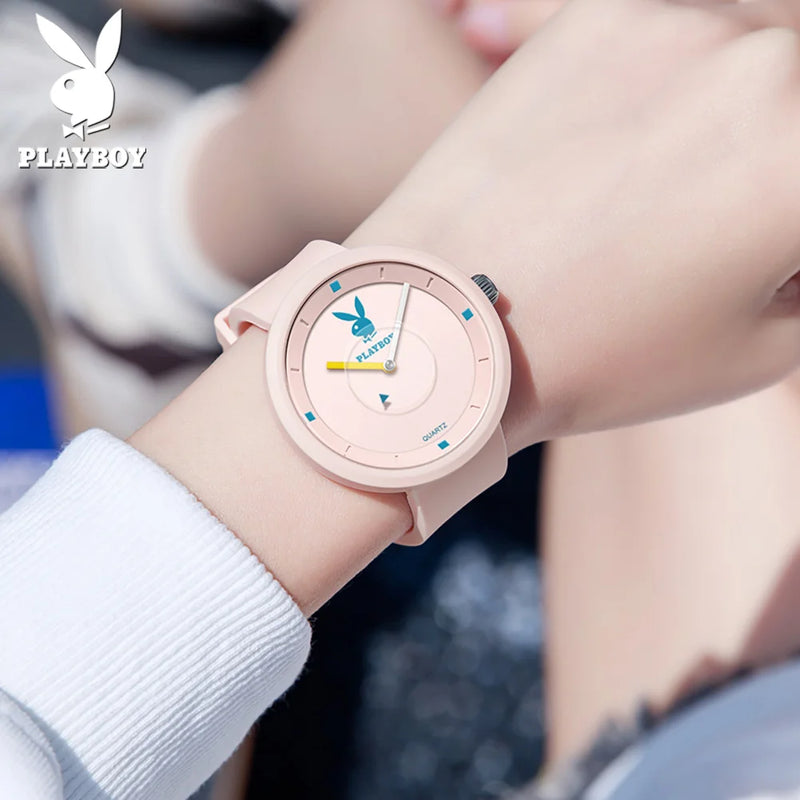 Stainless Steel Silicone Watch for Women