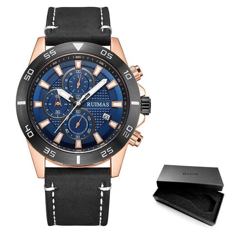 Stainless Steel Quartz Chronograph Luminous Watch for Men