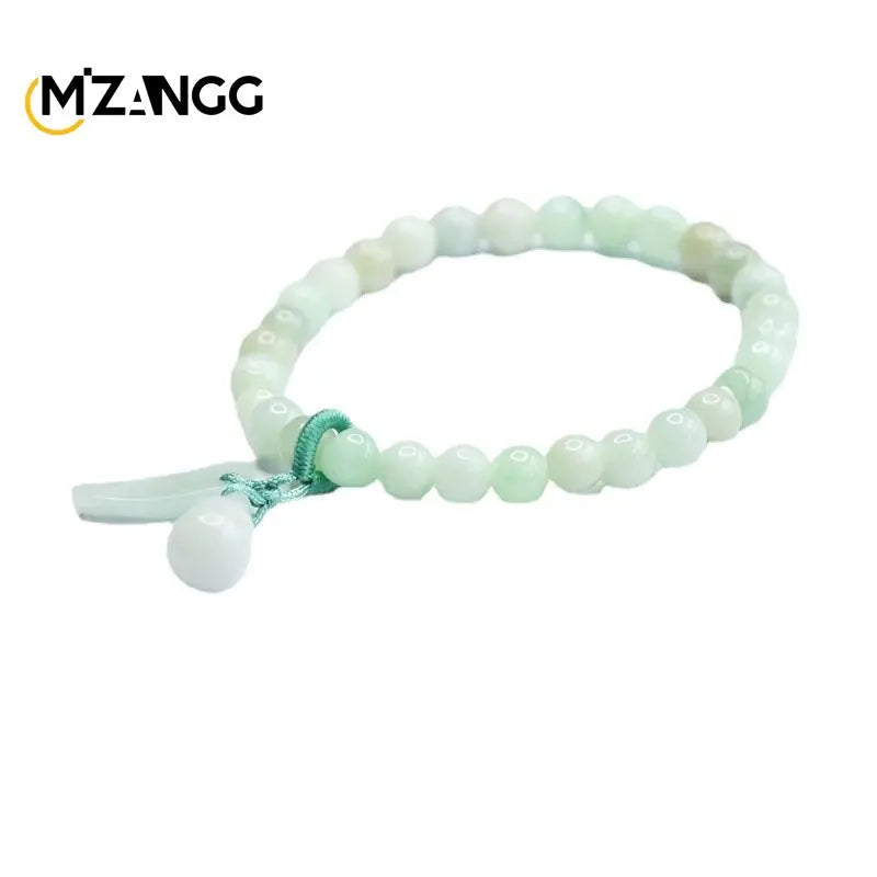 Green Jadeite Gourd Jade Bracelet for Men and Women