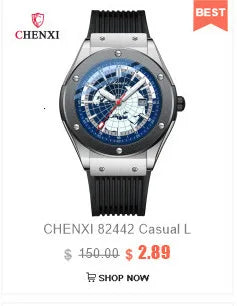 Stainless Steel Quartz Round Watch for Men