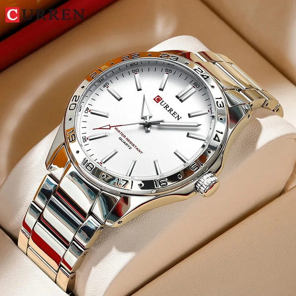 Stainless Steel Quartz Watch, Waterproof, for Men