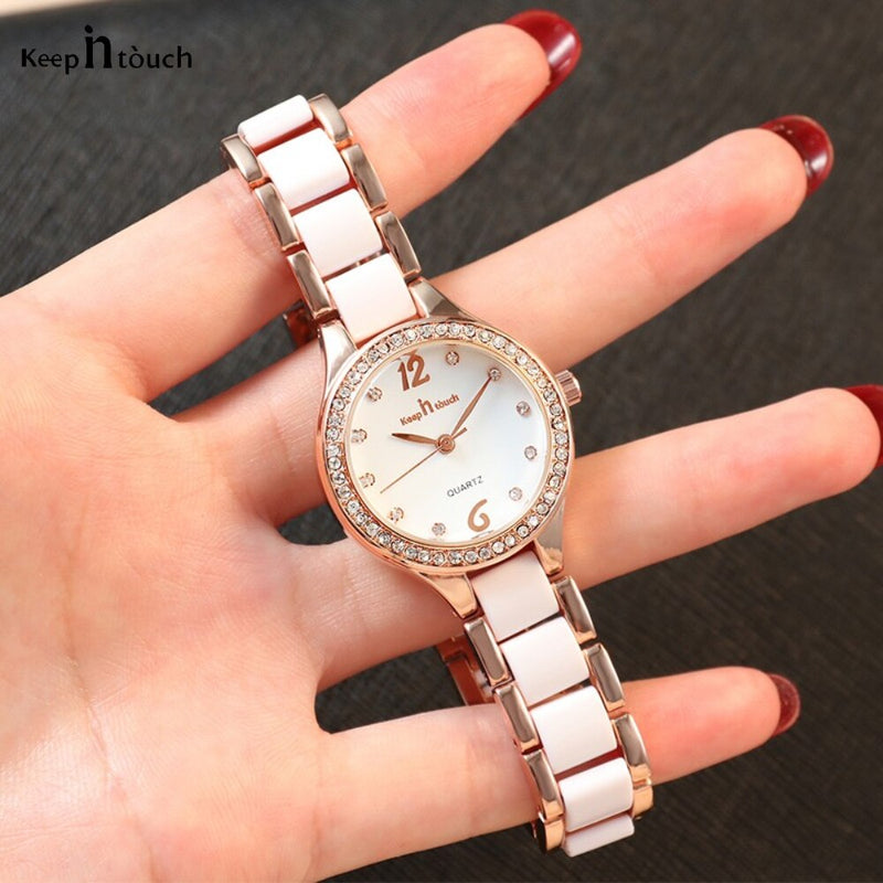 New Fashion Women Watches Waterproof Ceramic Quartz Lady Clock For Girl Dress Diamond Female Gift Relogio Feminino