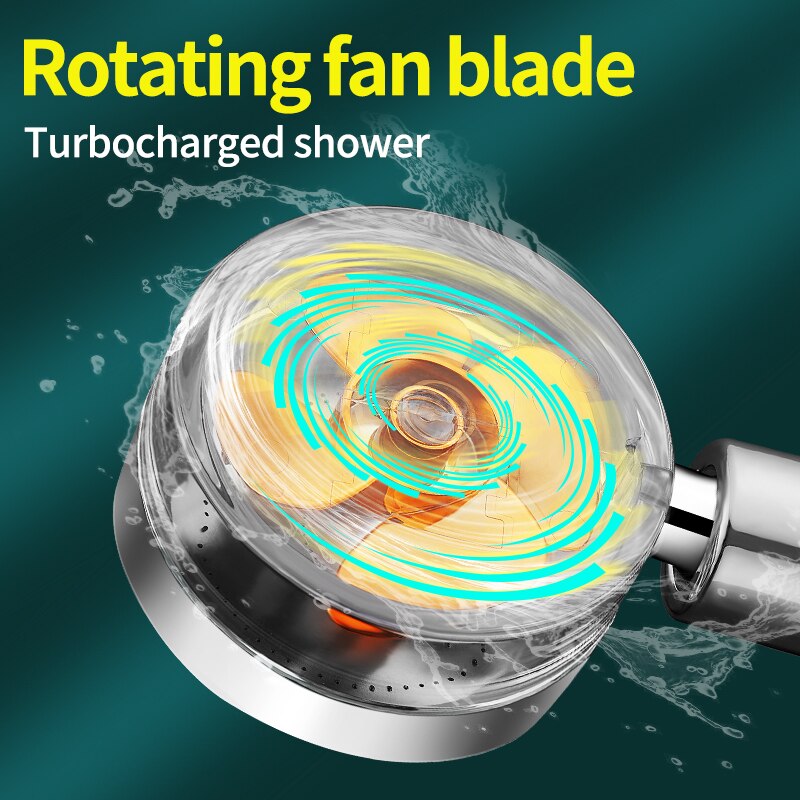 Silver High Pressure Rainfall Shower Head with Universal Adaptation for Bathroom