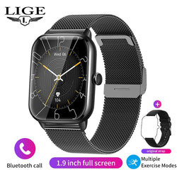 Stainless Steel 1.90 inch Bluetooth Call Full Touch Smart Watch with 100+ Sport Fitness Modes and Waterproofing for Women