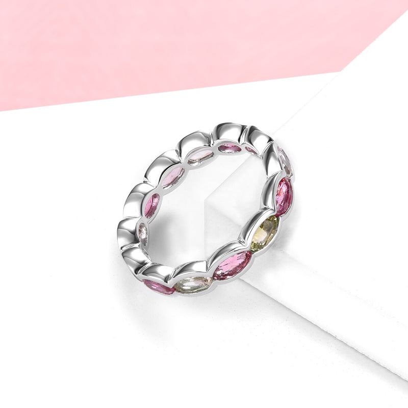 Sterling Silver Multicolor Tourmaline Ring