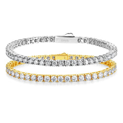 925 Sterling Silver Moissnaite Tennis Bracelet for Women and Men