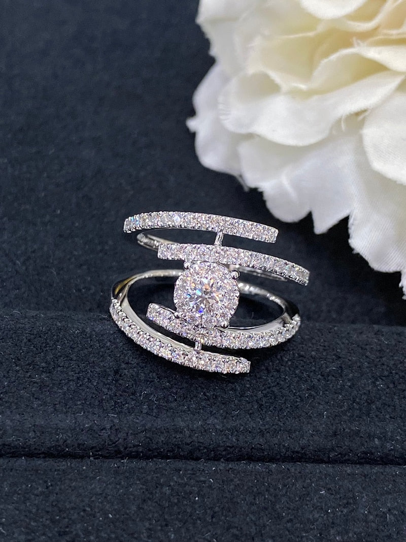 18K White Gold Diamond Rings for Women