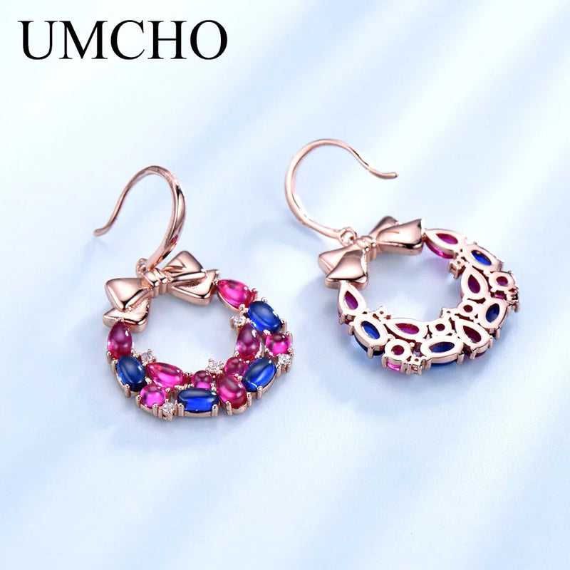 Rose Gold Dangle Earrings for Woman