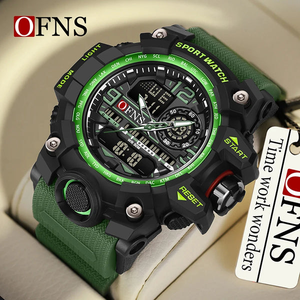 Stainless Steel G Style Sports Quartz Digital Watch with Chronograph and Alarm for Men