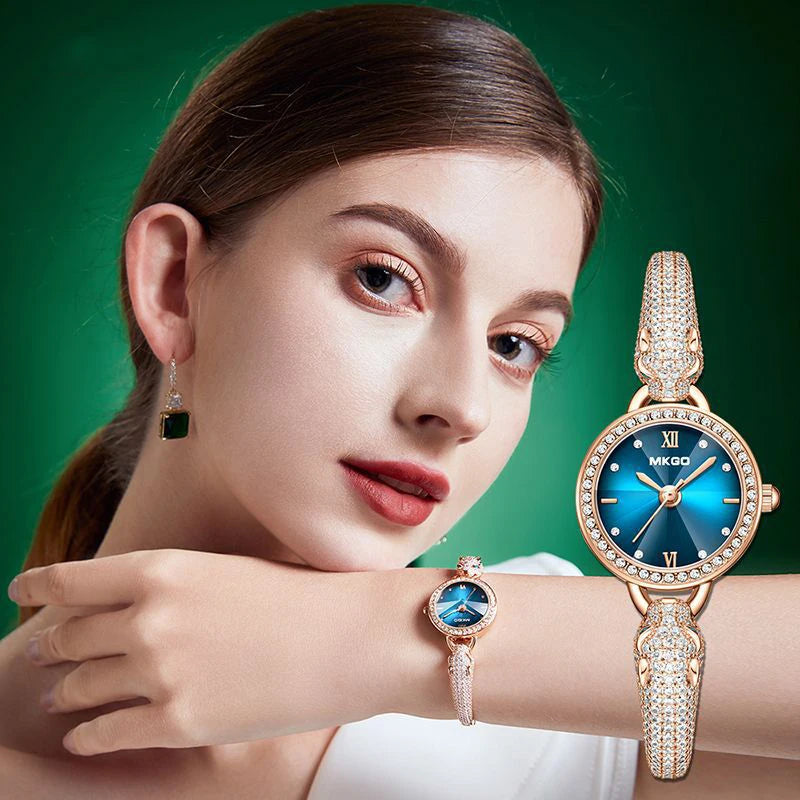 Stainless Steel 0.50ctw Diamond Leopard Head Quartz Watch for Women