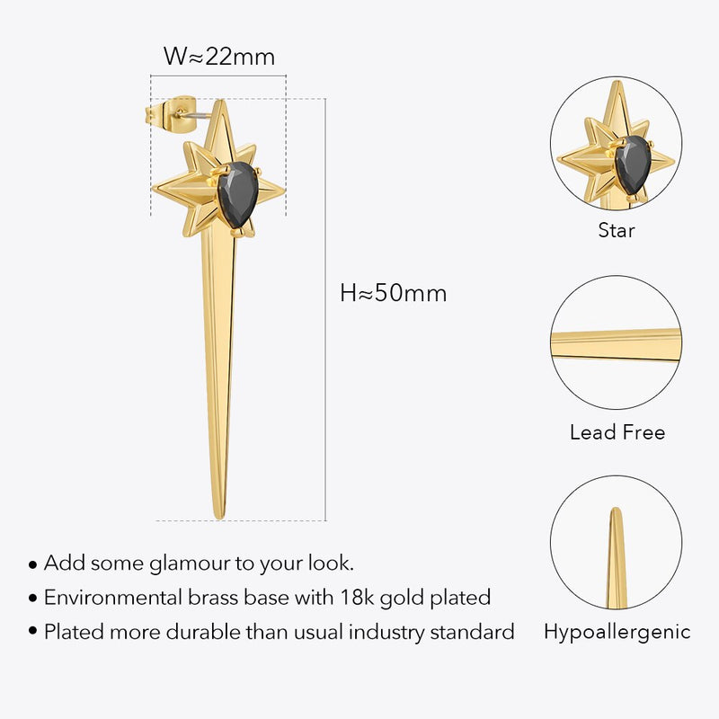 ENFASHION New Pendientes Octagon Drop Earrings For Women Trendy Gold Color Earrings Fashion Jewelry Wholesale E221484