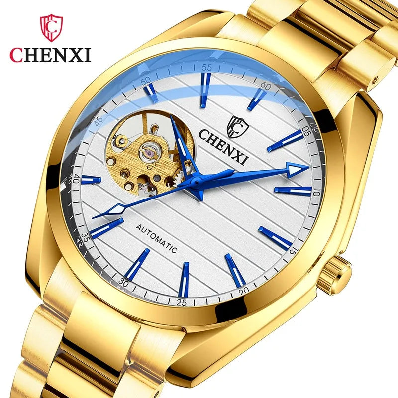 Stainless Steel Automatic Mechanical Watch for Men