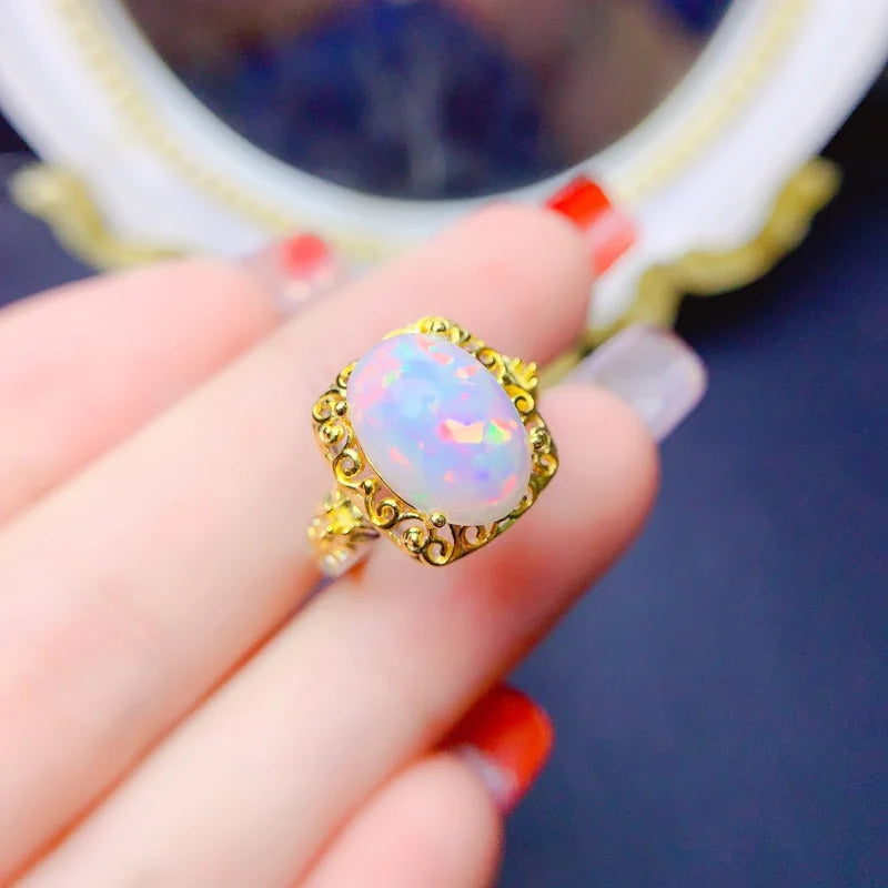 Sterling Silver Opal Ring for Women