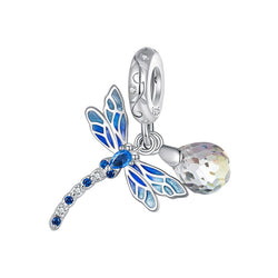 Sterling Silver Dragonfly Pendant Charm for Women