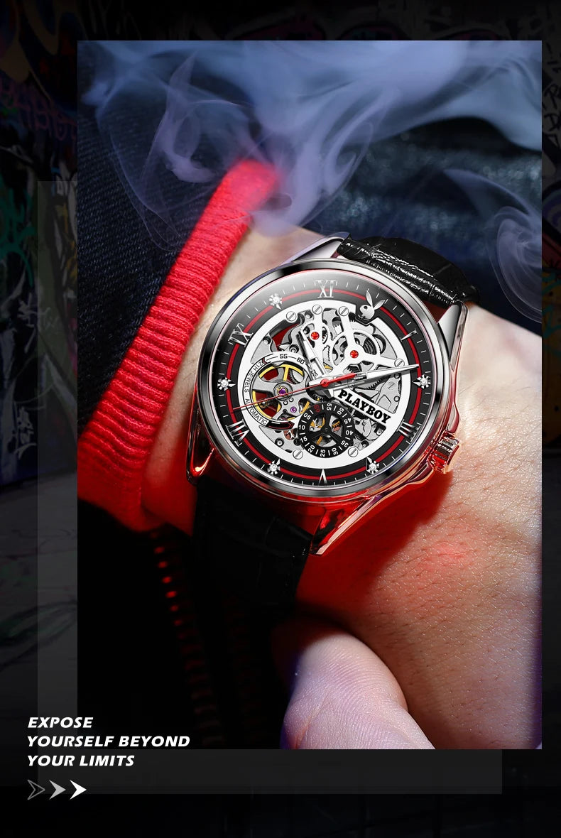 Stainless Steel Automatic Mechanical Watch for Men