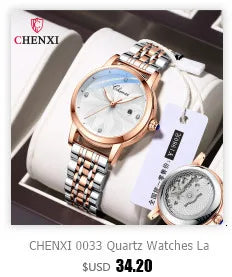 Stainless Steel Leather Mesh Quartz Watch for Women