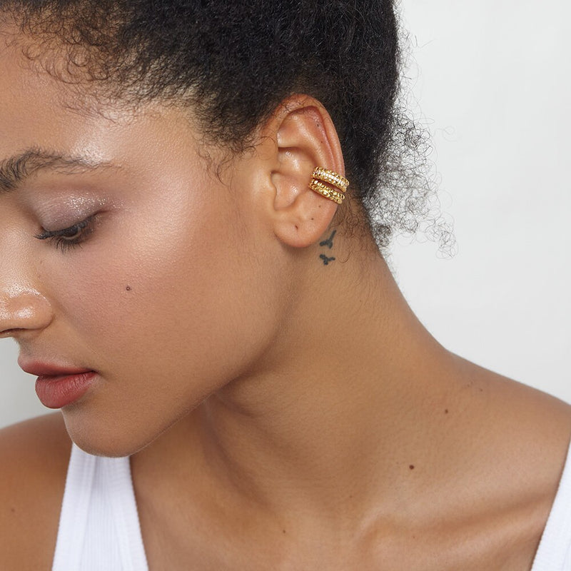 Crystal Punk Pyramid Earrings for Women