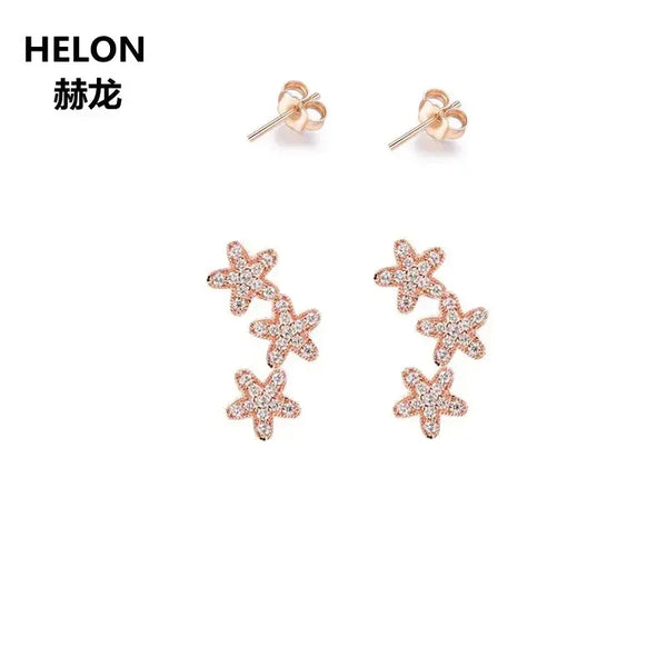 14k Rose Gold 0.23ct Diamond Stud Earrings for Women