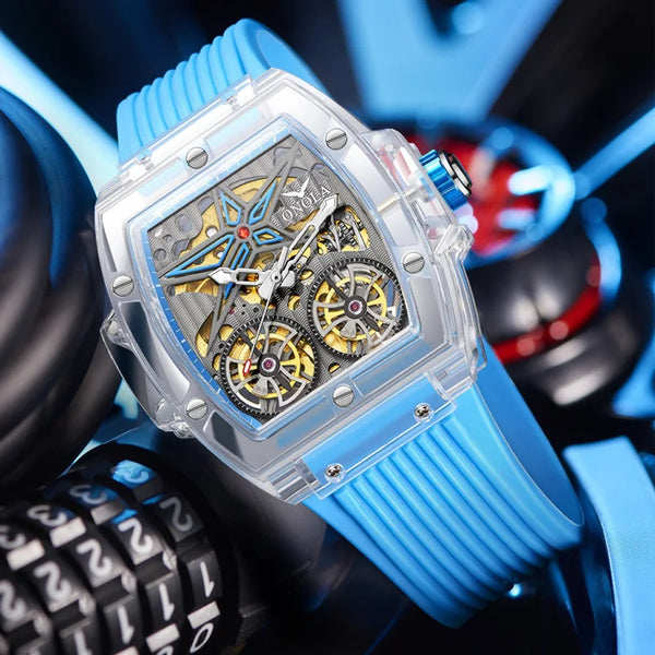 Transparent Plastic Luxury Mechanical Watch for Men