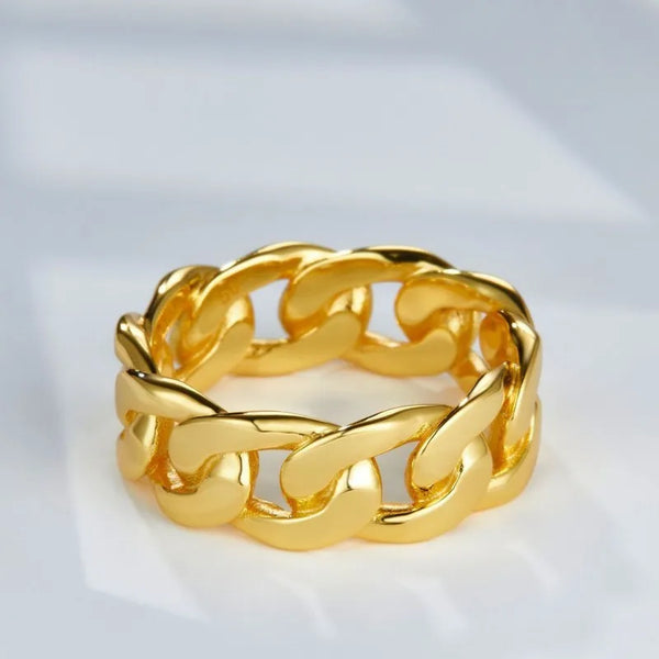 Sterling Silver Gold Plated Twist Woven Ring For Women