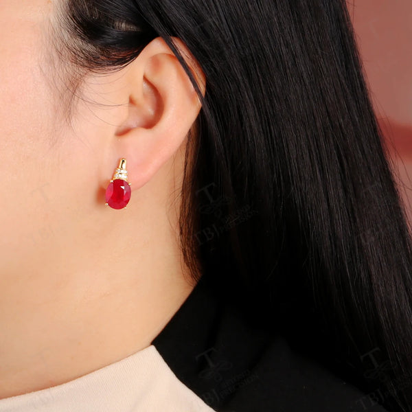 Silver Ruby Oval for Lady