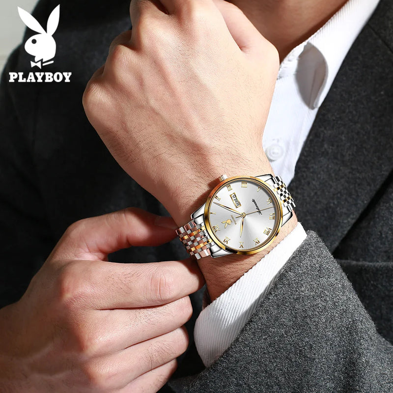 Stainless Steel Waterproof Automatic Mechanical Watch for Men