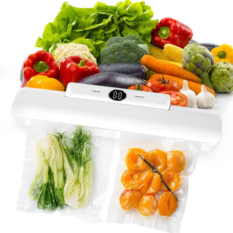 Automatic Vacuum Sealer Machine with Food Saver Bags for Food Storage