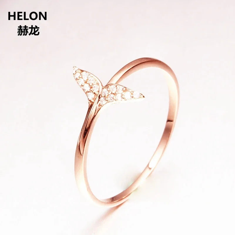 14k Rose Gold SI Diamonds Ring for Women