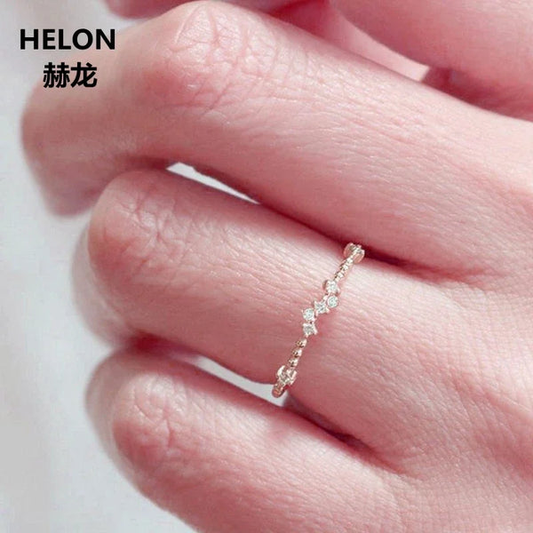 14k Rose Gold Natural Diamond Vintage Ring for Women